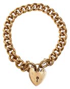 A 9ct gold curb link bracelet