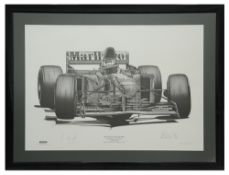 Formula One : Michael Schumacher signed print by Alan Stammers