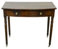 A Regency mahogany bowfront side table