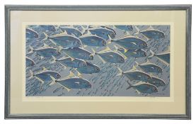Keith Shackleton (British, 1923- 2015): 'School of Fish' limited edition print