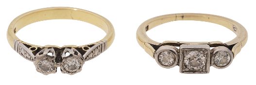 Two diamond rings