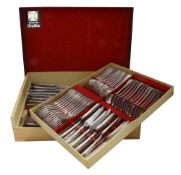 An early 20th century French silver plated twelve setting canteen of flatware