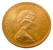 An Elizabeth II gold full sovereign, 1974
