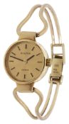 A Bulova 9ct gold lady's quartz bracelet watch