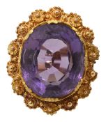 An amethyst ring