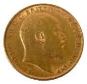 Edward VII gold half sovereign, 1907
