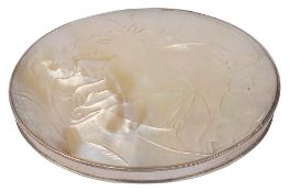 An 18th century silver and mother of pearl snuff box