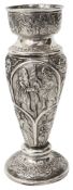 A small silver Indian vase