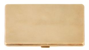 A 9ct gold cigarette box