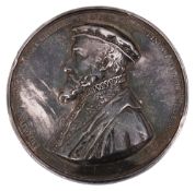 Opening of the Royal Exchange 1844, silver medal by W.Wyon