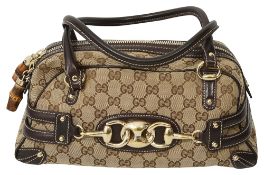 A Gucci Wave Boston canvas handbag