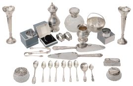 A collection of Victorian and later silver
