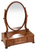 A George III mahogany dressing table mirror