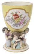 A Meissen style porcelain goblet