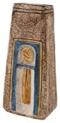 A Troika pottery slab sided vase