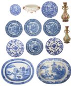 A collection of thirteen pieces of English ceramics, late 18th century and later