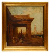 Italian School (19th century) 'View from the Punta Dogana, Venice'