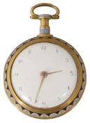 Ellicott of London, a late 18th century 18ct gold and enamel triple cased pocket watch