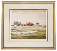 Laurence Stephen Lowry, (1887-1976) 'Landscape with Farm Buildings'
