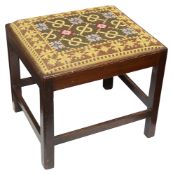 A George III mahogany stool