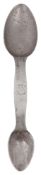 An early Victorian silver double-ended medicine spoon