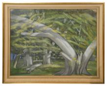 Charles H. A. Chaplin (British, 1907-1987) Woodland Glade, pastel