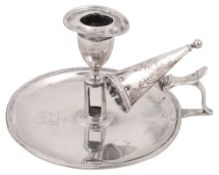 A George III silver chamberstick