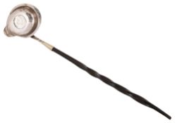 A George III silver punch ladle