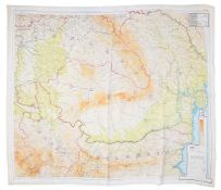 A Second World War double sided RAF escape map