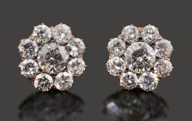 Diamond Cluster Earrings