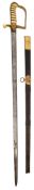 A George III Royal Navy officer's 1805 pattern sword and scabbard