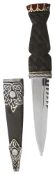 A modern Scottish silver mounted Sgian-Dubh