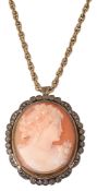 A shell cameo and a chain