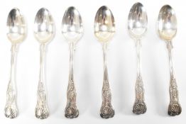 SIX HALLMARKED SILVER ROBERT STEBBINGS TEASPOONS