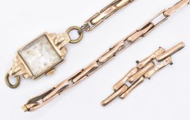 1950S HALLMARKED 9CT GOLD WRIST WATCH