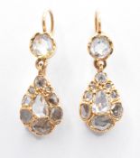 VICTORIAN GOLD & DIAMOND EARRINGS