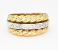 18CT GOLD & DIAMOND 5 STONE RING