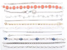 ASSORTMENT OF SILVER BRACELETS