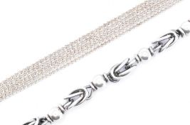 PAIR OF SILVER BRACELETS