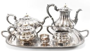 VINTAGE BARKER ELLIS SILVER COMPANY SILVER HALLMARKED TEA SET