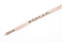 HALLMARKED 9CT GOLD BYZANTINE CHAIN BRACELET