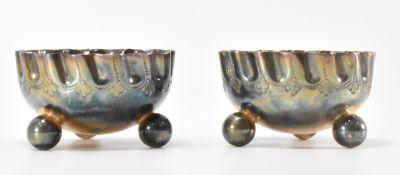 PAIR OF HALLMARKED SILVER SALT CELLARS