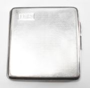 1930S ART DECO SILVER HALLMARKED CIGARETTE CASE