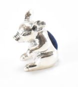 SILVER PIN CUSHION IN THE FORM OF A PIG