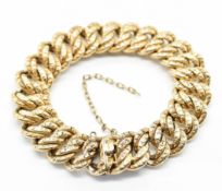 VICTORIAN SILVER GILT GOURMETTE BRACELET