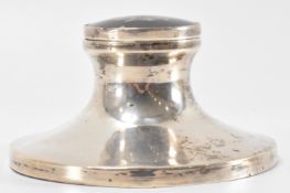 1920S SILVER HALLMARKED TORTOISE SHELL INKWELL