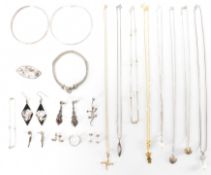 COLLECTION OF SILVER JEWELLERY