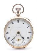 HALLMARKED 9CT GOLD KAYS PERFECTION POCKET WATCH