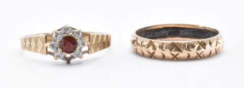PAIR OF 9CT GOLD RINGS