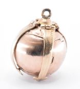 VICTORIAN 9CT GOLD SWIVEL FOB & MASONIC BALL PENDANT